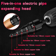 13PCS Copper Flaring Tool Pipe Expander,HVAC Repairing Kit 1/4In,3/8In,1/2In,5/8In,3/4In,7/8In Boring Drill Bit