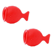 2 Stück Lippenvergrößerer, Pralleres Gerät für die Lippen Aus Silikon in Fischform, Natürliches Schmollmund-Werkzeug, Sexy Lippenmund