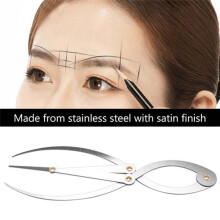 1 Pcs Mean Calipers Golden Ratio Calipers Stainless Steel Eyebrow Ruler 1:1.618 Measure Tool for Tattoo Makeup