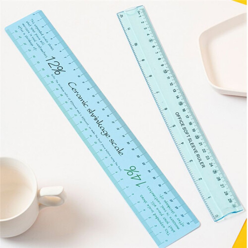 2pcs Ceramic Shrinkage Scale Set Plastic Soft Ruler DIY Ceramic Shaping Multifunctional Drawing Measurer Pottery Tools A 2