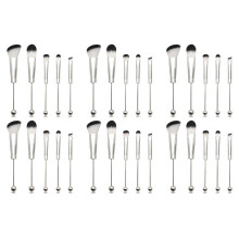 6X Beadable Makeup Brushes Silicone Beads DIY Makeup Cosmetic Brushes Beaded Brushes Kit for DIY