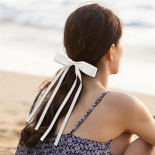 10 Fiocchi per Capelli da Donna, Fermagli per Capelli con Fiocco un Coda Lunga, Accessori per Mollette per Capelli 2