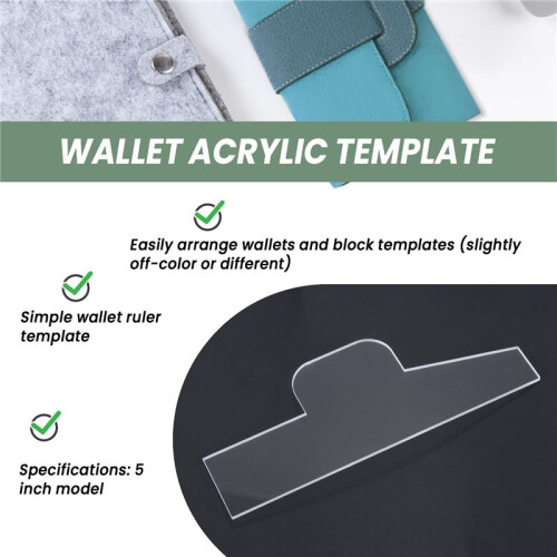 Wallet Acrylic Template Wallet Leather Pattern Acrylic Leather Pattern Leather Templates for Bags 5inch 1