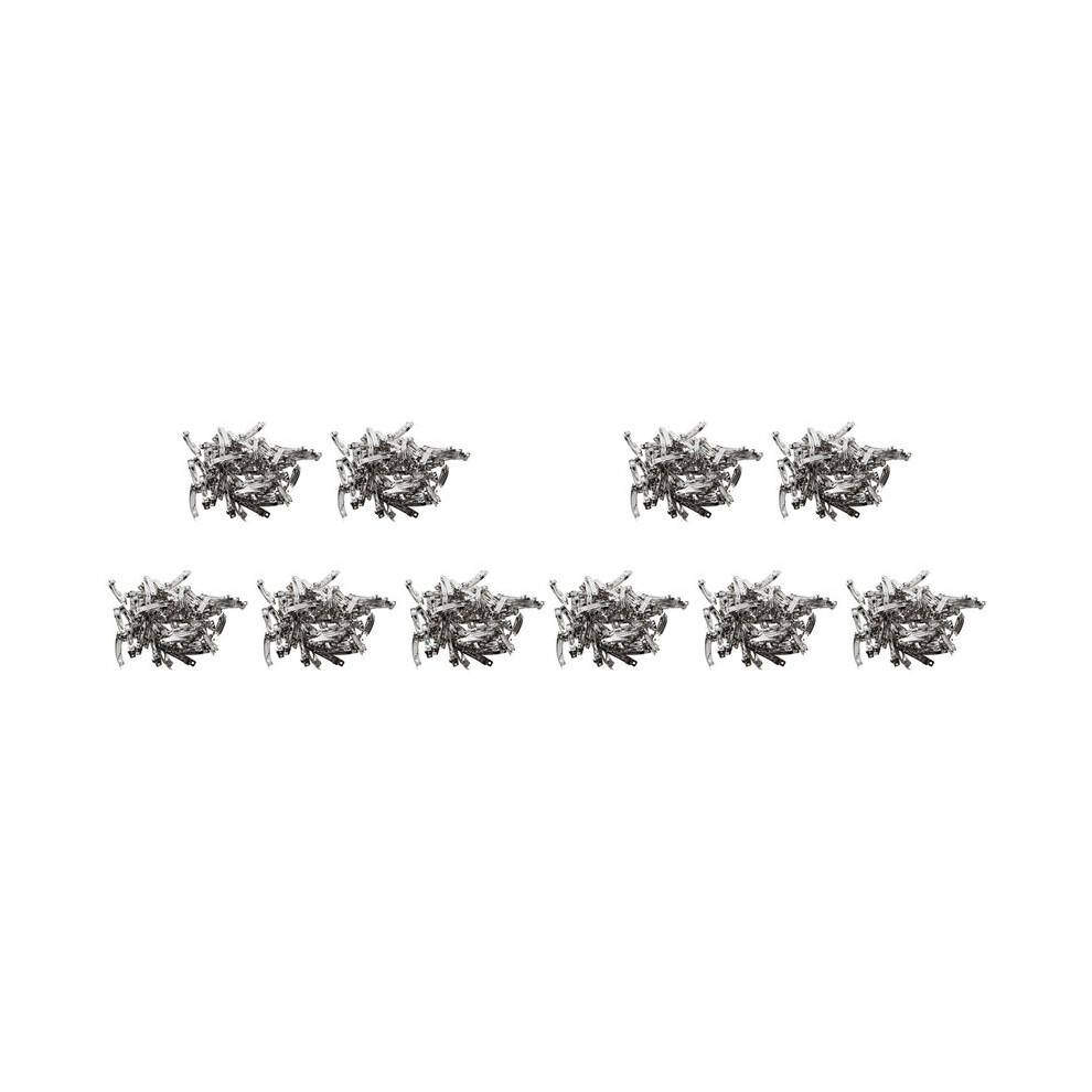 500 Pcs 50mm Metal French Barrettes Hair Clips Bows - Silver
