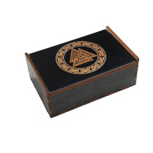Tarot Card Case Vintage Wooden Trinket Box Jewelry Box Small Wood Vintage Multifunctional Box for Tarot Card Accessory C