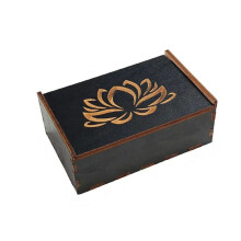 Tarot Card Case Vintage Wooden Trinket Box Jewelry Box Small Wood Vintage Multifunctional Box for Tarot Card Accessory A