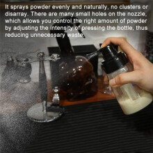 Black 180ml Hair Salon Hairdressing Sprayer Bottle Portable Powder Bottle Powder Dispenser Plastic Sprayer Bottle