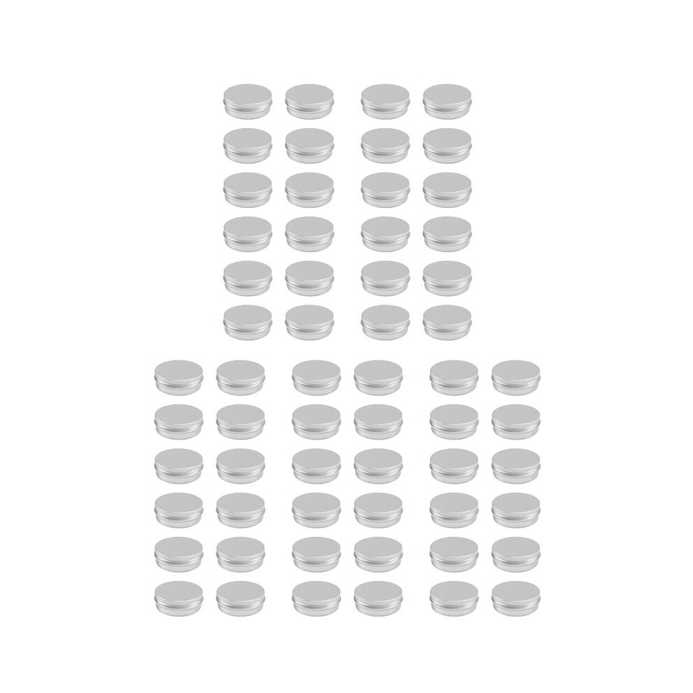 60 X 50ml Aluminium Make  Pots 50ml Capacity Empty Small Cosmetic/Candle/Spice Pots Tins Jars