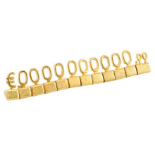 60 Sets 3D Metal Shelves Adjustable Price Square Kit for Shop Display Jewelry Watch Shop Office Display Price Label Gold