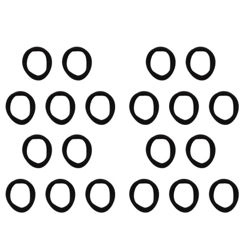 20 Pcs Noir Elastique Bande Lien Cheveux Support de Queue de Cheval