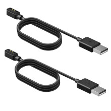 2 Pack Magnetic USB Smart Watch Charger Cable for LZUEFK ZW39, Fast Charging Replacement Black