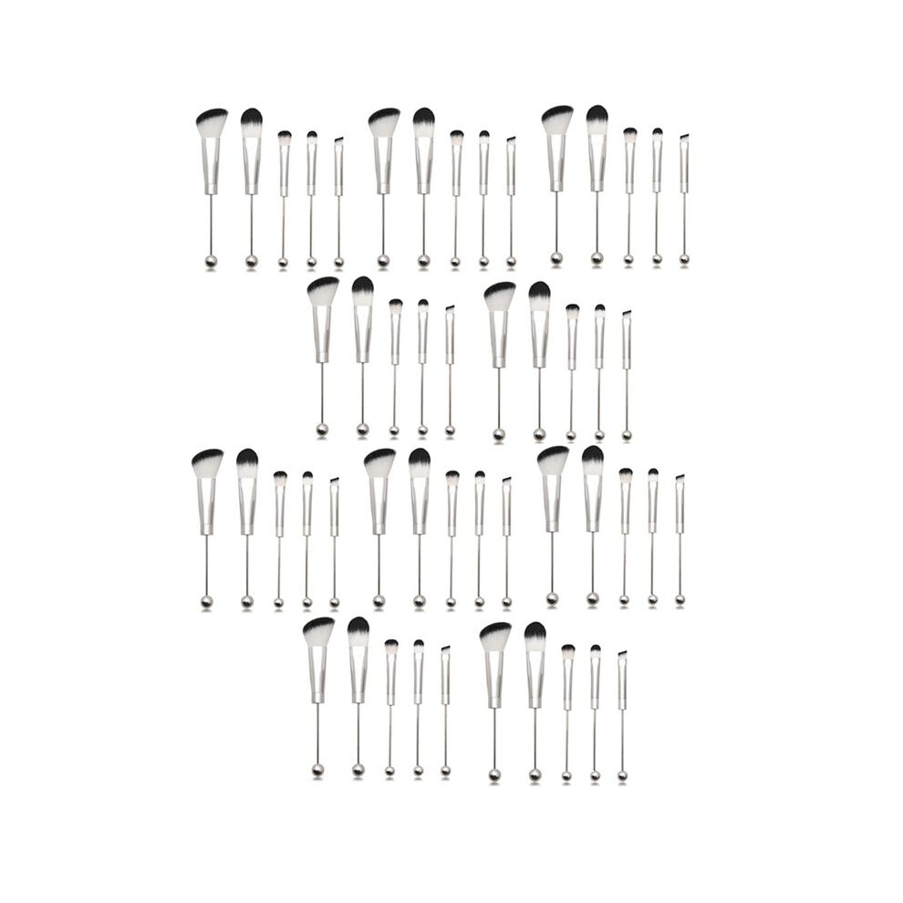 50X Beadable Makeup Brushes Silicone Beads DIY Makeup Cosmetic Brushes Beaded Brushes Kit for DIY