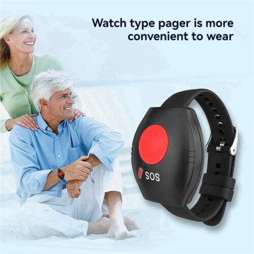 2X Wrist Watch RF Remote Control Transmitter Watch Type Call Button Wireless Remote Control SOS Emergency Button 433MHZ 2