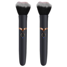 2X Pinceau de Maquillage Cosmétique avec 10 Fréquences de Vibration pour un Maquillage Rapide Applicateur de Bouffée de Maquillage Électrique