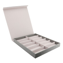 PU Leather Eyewear & Jewellery Case with 12 Slots Dustproof Sunglasses Holder