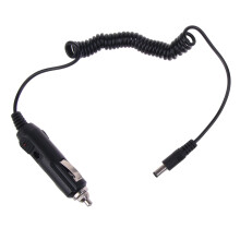 12V Car Power Adapter Cable with Flexible Coiled Design, LED Indicator and Multi‑Size DC Connectors