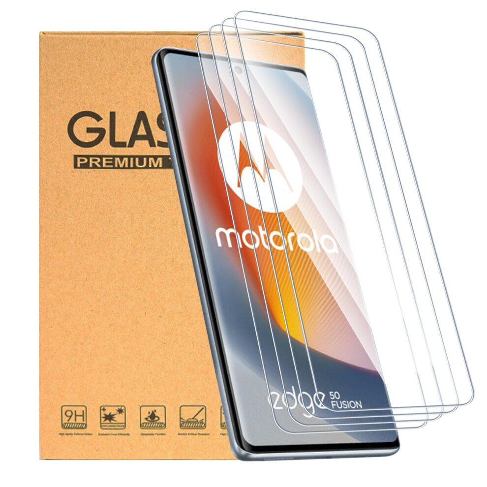 Screen Protector 4Pack, 9H Tempered Glass, Ultra Clear, Antiscratch For Motorola Edge 50 Fusion 9174973158752