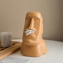 Osterinsel-Steinstatue, Papierhandtuchbox, Heimdekoration, Statue, Retro-Wohnzimmerdekoration, Wohnaccessoires A