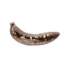Disco Banana Shape Home Decor Table Bar Stage Rotating Disco Fruit Decoration Accessories Rose Gold