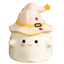Coffee Cup, Cute  Face Mok met Heksenhoed Cover, Halloween Theekop, Vakantie Halloween Verjaardagscadeau Roze
