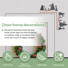 Christmas Door Toppers Decor, Top Door Frame Corner Sign Decorations, Home Frame Decor Ornament for Home Decor B