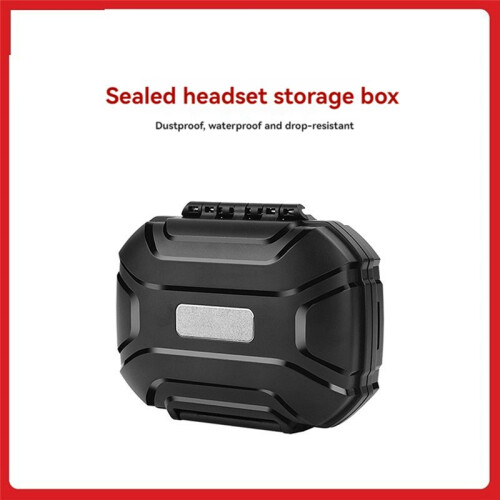 Earphone Storage Box Large Capacity Dustproof Waterproof Shockproof Earphone Box Transparent Black 1