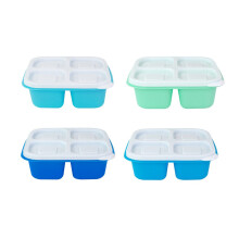 Lunchbox med Fyra Fack Matlåda Bärbar Lunchlåda Bento Box Förseglad Låda Delad Matförvaringsbehållare