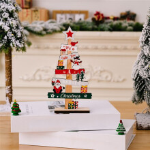 Bureaublad Kerstboom DIY Decoratief Houten Kerstbord Plaque Houten Bord Woonkamer Slaapkamer Kantoor Nieuwjaarscadeau