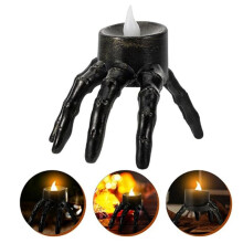 Lanterna A Mano Scheletro di Halloween Atmosfera Puntelli Lampada A Candela di Halloween con Luce Notturna A Mano Scheletro