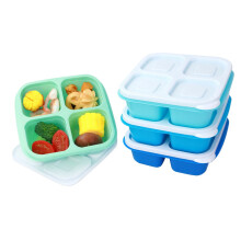 Four-Compartment Lunch Box Set Food Box Portable Lunch Box Bento Box Sealed Box Divided Food Storage Containers