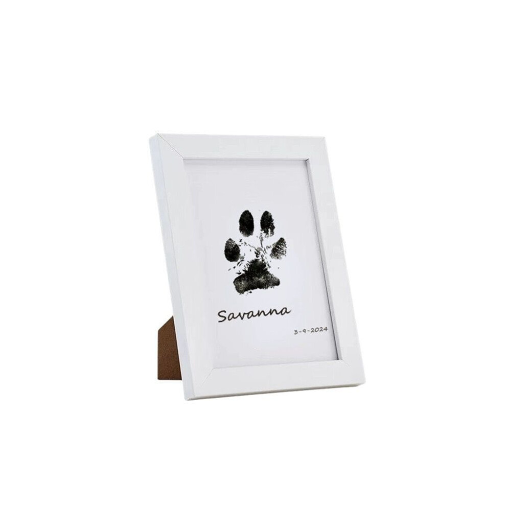 New Pet Handprint & Footprint Kit for Dog & Cat, Dog Paws Print Pad Kit, Clean Touch Ink Pad for Pets with Frame