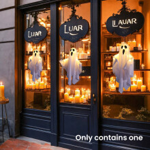 Halloween Spook met Lichtjes Happy Halloween Decoraties voor Thuis Gunsten Hangende Spook Lantaarn Wit