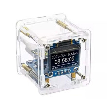 ESP8266 DIY Electronic Kit Weather Forecast Clock Kit WIFI Networked with OLED Display & Case DIY Welding