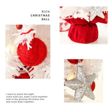 Christmas Tree Tabletop Rotating Christmas Tree MUsic Box Figurine Artificial Flocked Tree with Light for Home