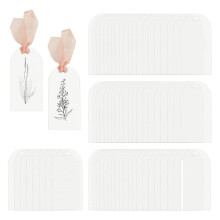 50Pc Cartões de Lugar Acrílico Casamento em Branco Arqueado Fosco Casamento Reservado Sinais para Acrílico Nome Tag Assento Etiqueta com Fita