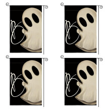 Halloween Themed Linen Double-Sided Printed Garden Flag Holiday Decor Garden Flag Welcome Flag At the Entrance No.28