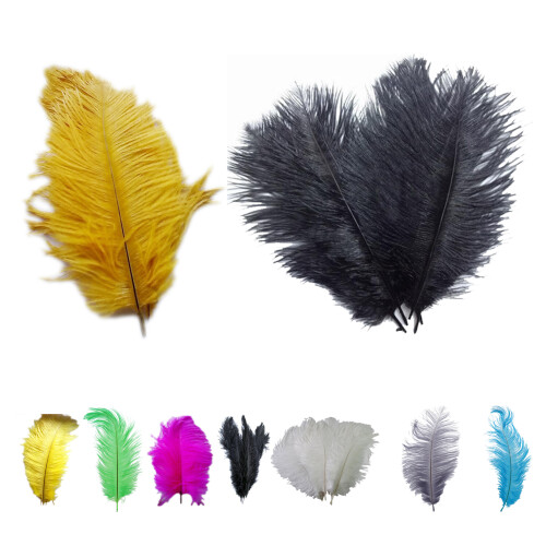 New Style Artificial 10-12 Inch Ostrich Feathers Great Decorations gold 2
