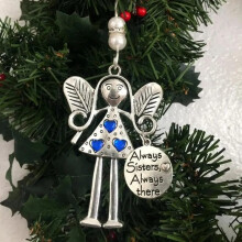 Gift Friends Small Pendant Ornaments Angel Decoration, Christmas Friendship Decoration Gift, Gift for Friends Yellow