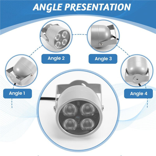 4 Array LEDs Infrared Waterproof Night Vision IR  Light Fill Light  12V for Security Camera 2