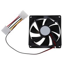 12V 4 Pin Black Plastic PC Cooling Fan 90mm x 90mm x 25mm