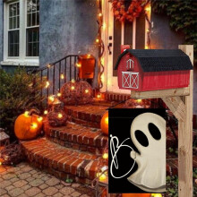 Halloween Themed Linen Double-Sided Printed Garden Flag Holiday Decor Garden Flag Welcome Flag At the Entrance No.28