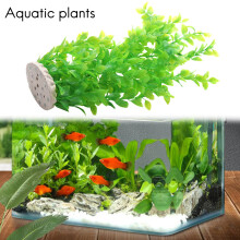 40cm Plastic Green Leaves Water Plants Decoration for Fish Tank Aquarium