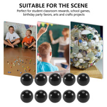 Murmeln 16mm Glasmurmeln Knicker Glaskugeln Deko Farb-Nuggets Spielzeug schwarz