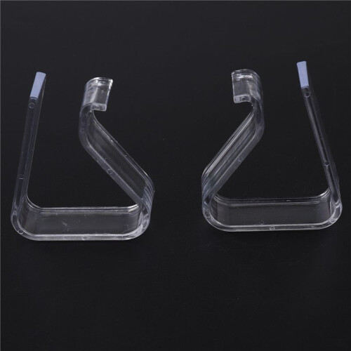 4 Pcs Home Party Clear Plastic 20mm-35mm Desk Table Cloth Clips 1