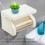 Waterproof Toilet Paper Holder Tissue Roll Stand Box with Shelf Rack Bathroom 3