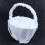 Weiss Satin Perlen Hochzeit Blumenmaedchen Korb Bowknot Dekor 2