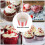 50X Cupcake Wrapper Paper Cake Case Baking Cups Liner Muffin Kitchen Baking Red Stripes 10