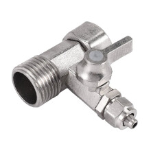 RO Feed Water Adapter 1/2" to 1/4" Valve Faucet Tap Feed Reverse Osmosis Silver