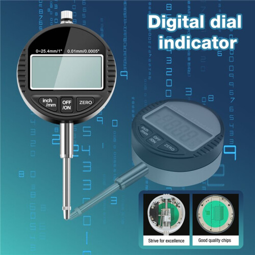 Digital Dial indicator DTI 0.01mm/.0005" Range 0-25.4mm/1" Clock Gauge 2