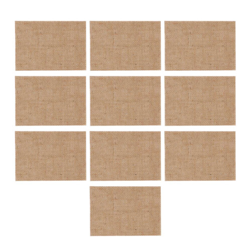 10 pcs Natural Hessian Burlap Place Mat Table Placemats Coaster Dining Decor